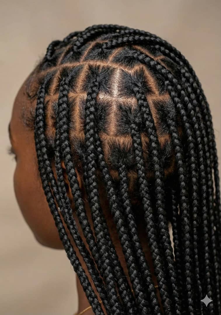 Student braids practical look 3